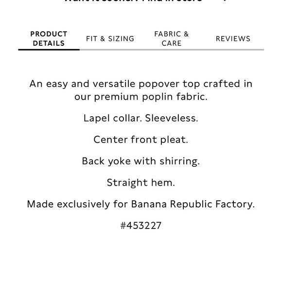 Banana Republic White Sleeveless Poplin Collared Top - Picture 7 of 9